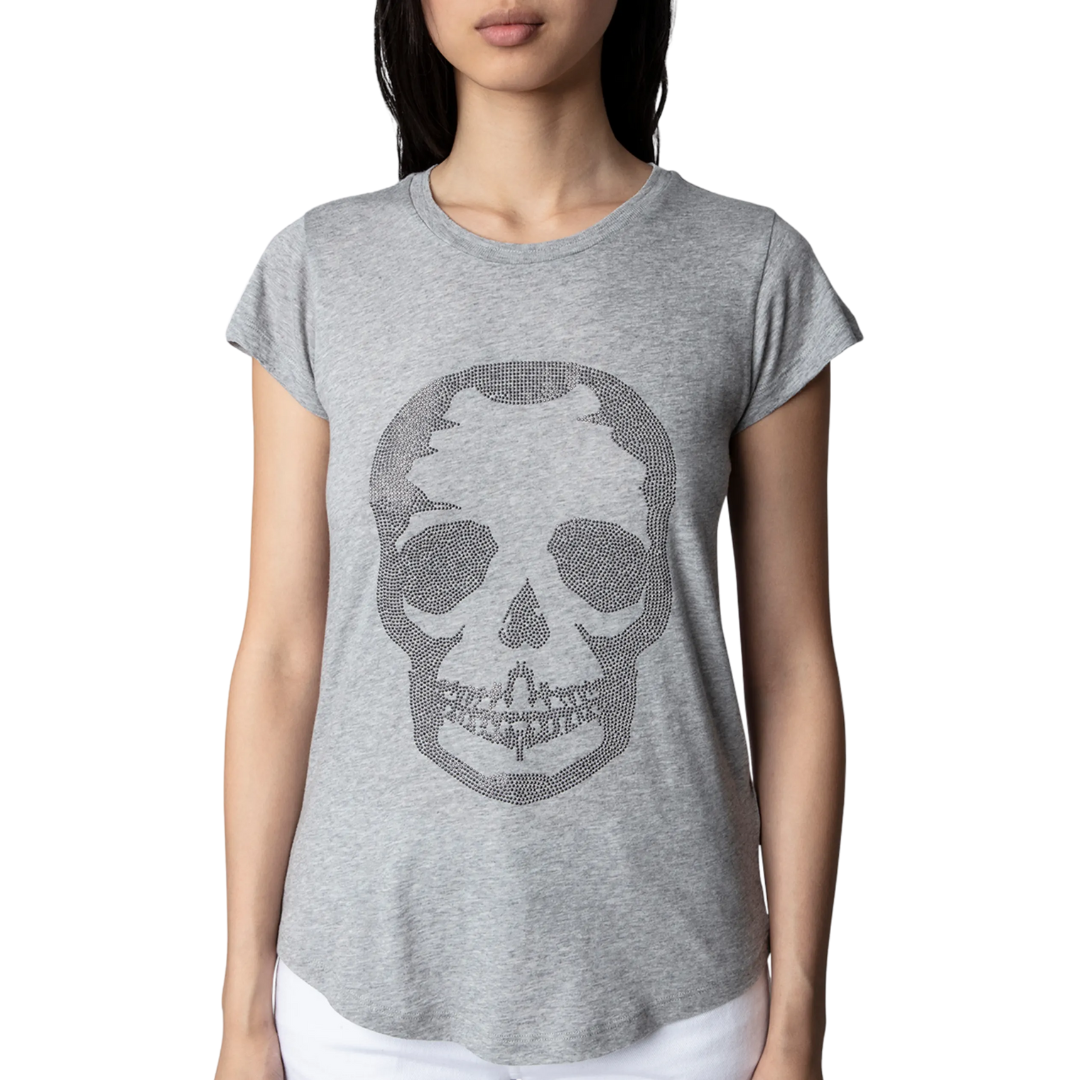 Zadig & Voltaire Skinny Skull Strass Tee