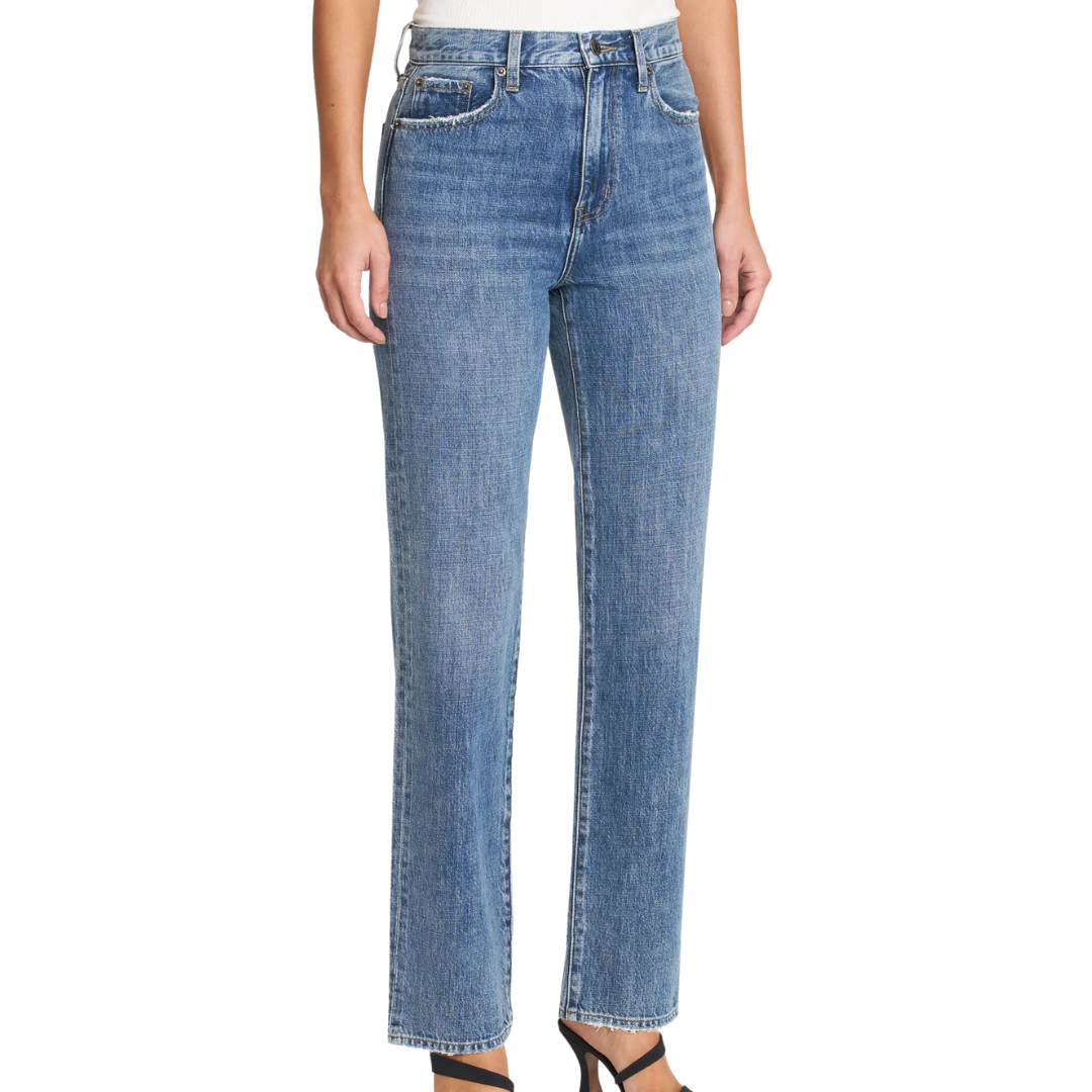 Pistola Cassie Super High Rise Straight Leg Jean in Tilbury