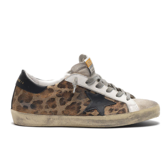 Golden Goose Superstar Low Top Leopard Sneakers