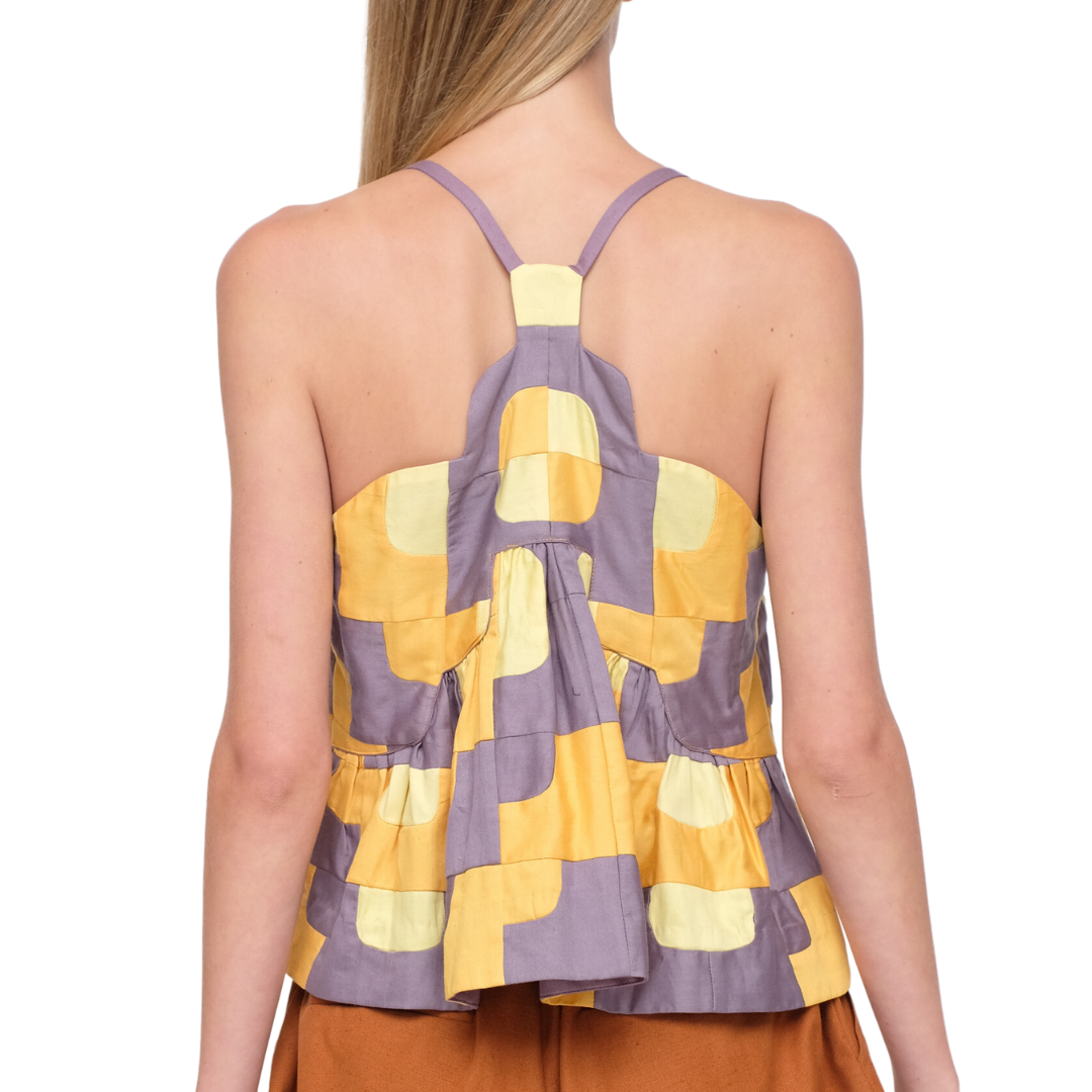 Sea New York Cari Geometric Patchwork Tank