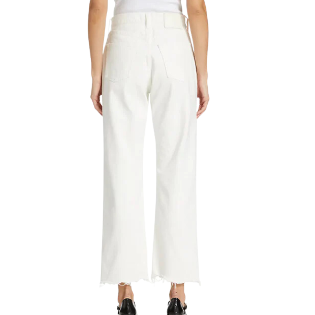 Moussy Aurora Wide Leg Straight Crop Jeans