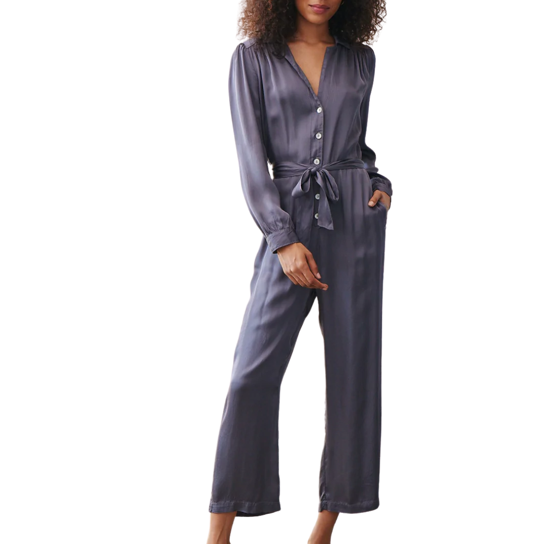 Bella Dahl Gathered Button Front Jumpsuit