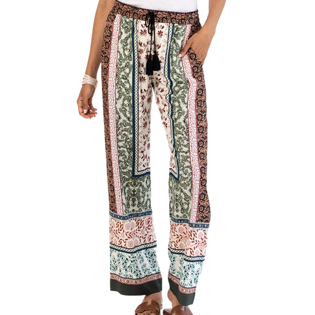 Go Silk Wide Leg Silk Ankle Pant