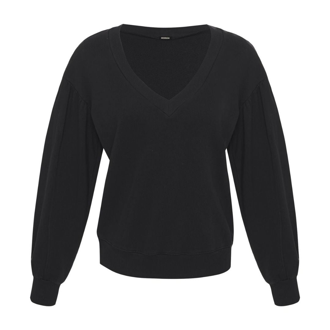 Monrow Shirred Sleeve Sweatshirt