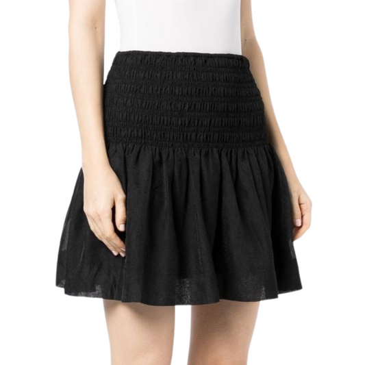 Ganni Crinkled Georgette Mini Skirt