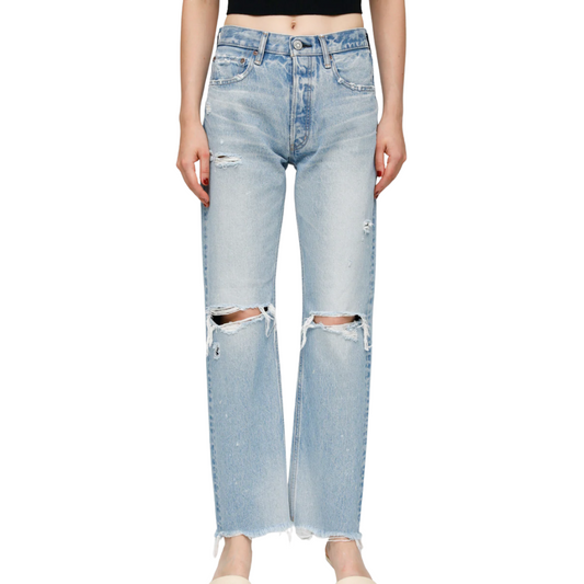 Moussy Odessa Wide Straight Leg Jeans