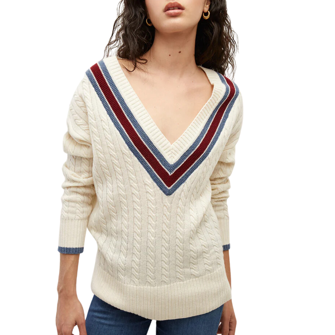 Veronica Beard Sibley Cable-Knit Sweater