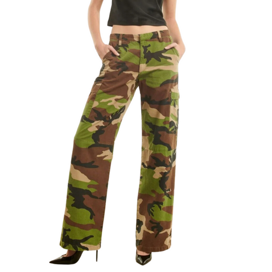 SPRWMN Cotton Baggy Camo Cargo Pants