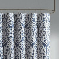 Olliix Home Odette Jacquard Shower Curtain