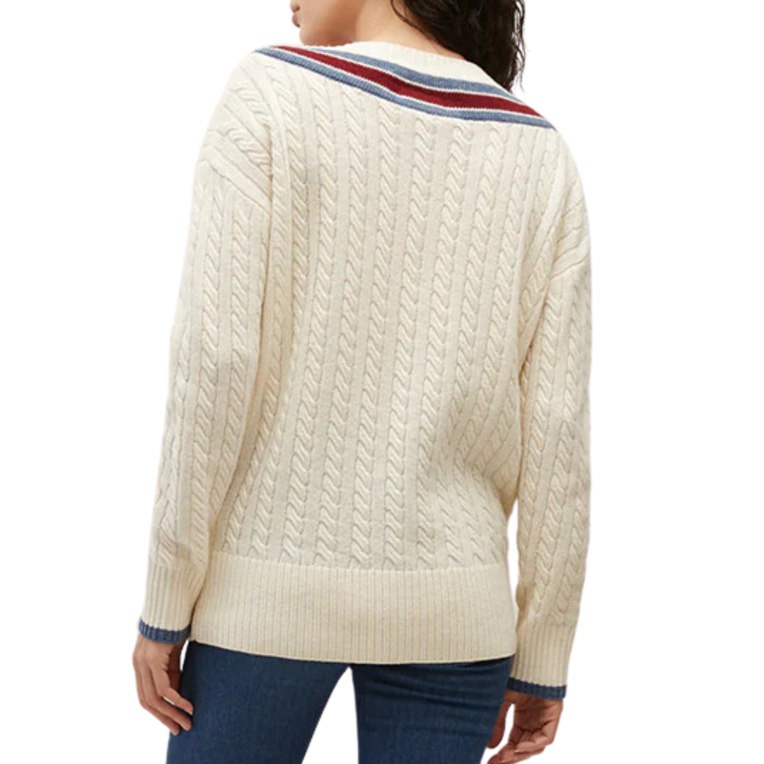 Veronica Beard Sibley Cable-Knit Sweater