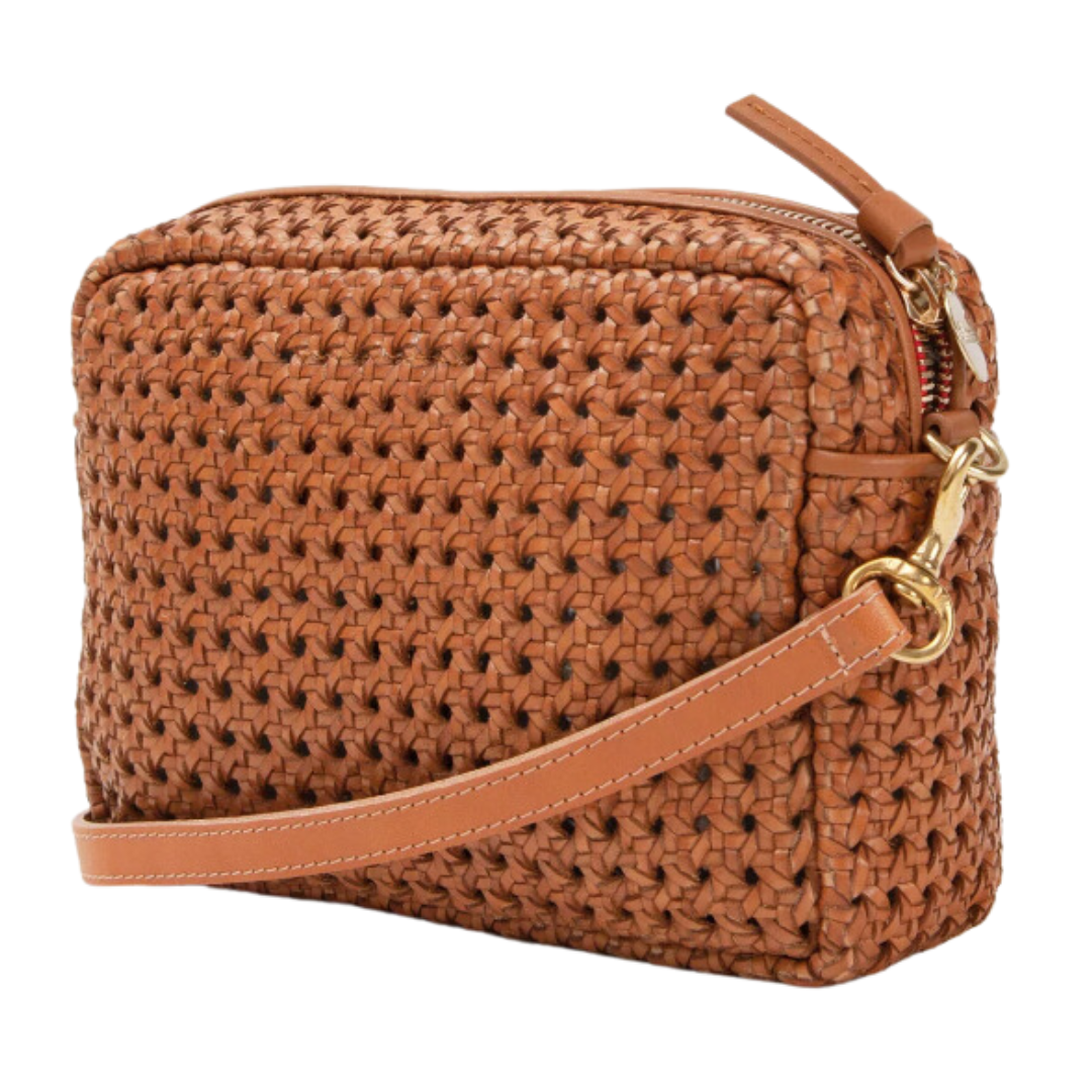 Clare V. Midi Handwoven Crossbody Bag