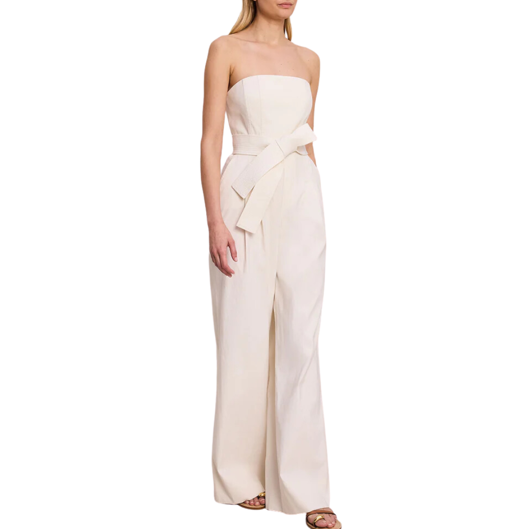 A.L.C Elsie Strapless Linen Jumpsuit