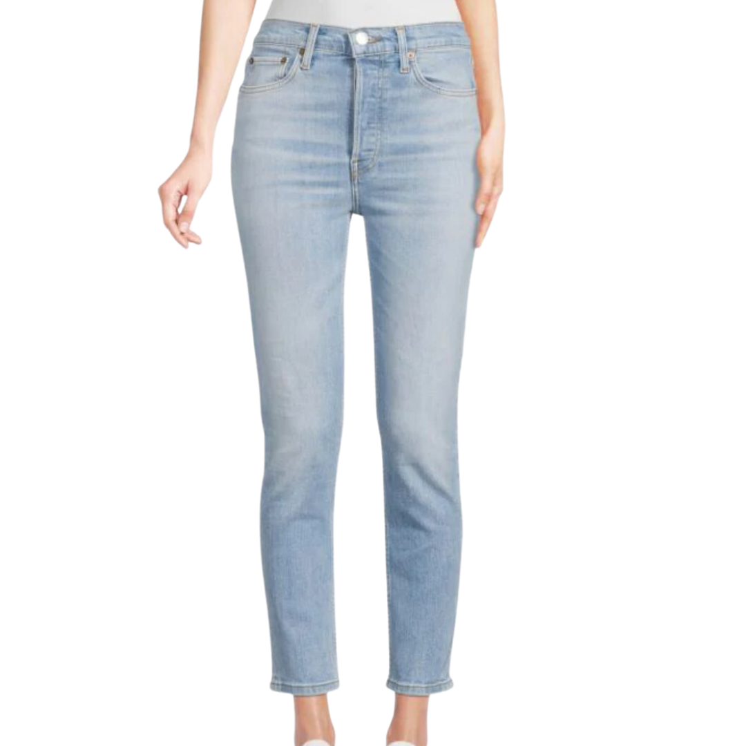 Re/Done 90s High Rise Ankle Crop Jeans