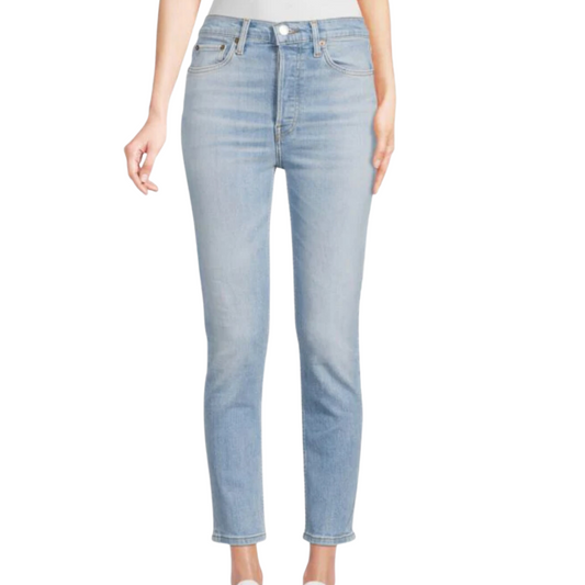 Re/Done 90s High Rise Ankle Crop Jeans