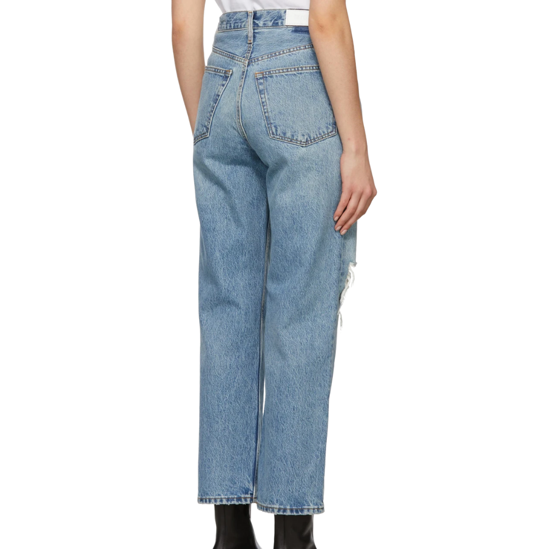 Re/Done Cropped 90's Low Slung Jeans