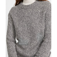 Theory Tweed Alpaca Speckled Crewneck Sweater