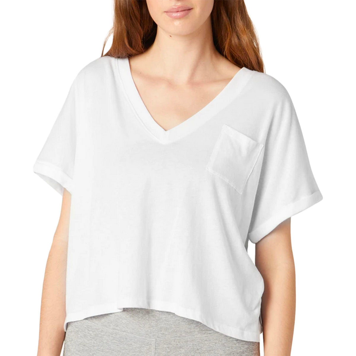 Beyond Yoga Deep V Pocket Tee