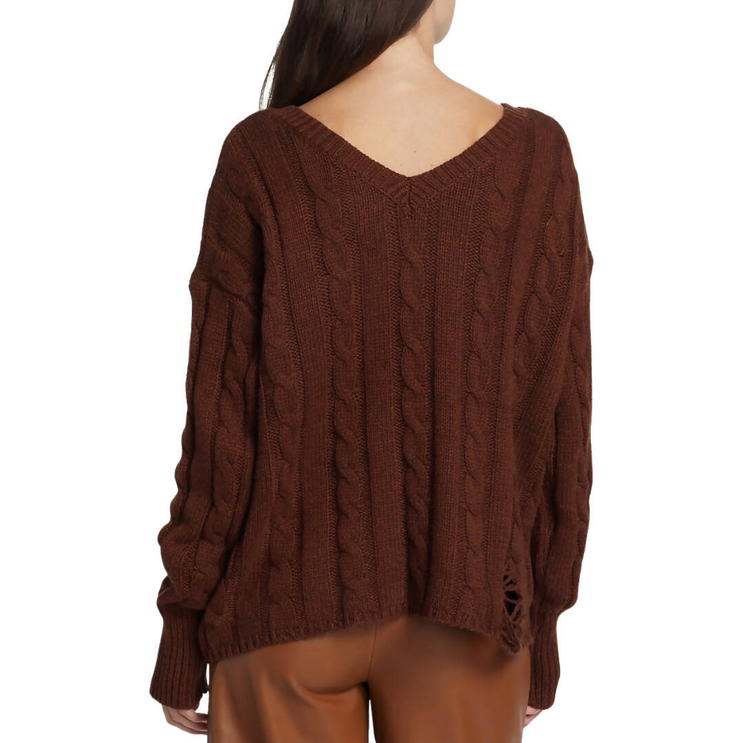 NSF Everlyn Oversized Cable Knit Sweater