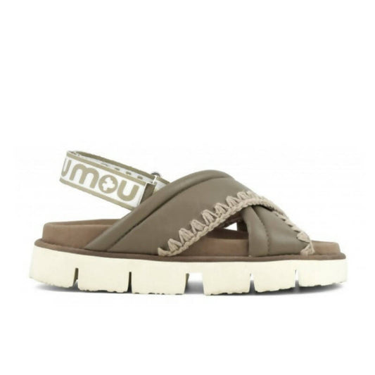 Mou Bio Criss Cross Leather Sandal