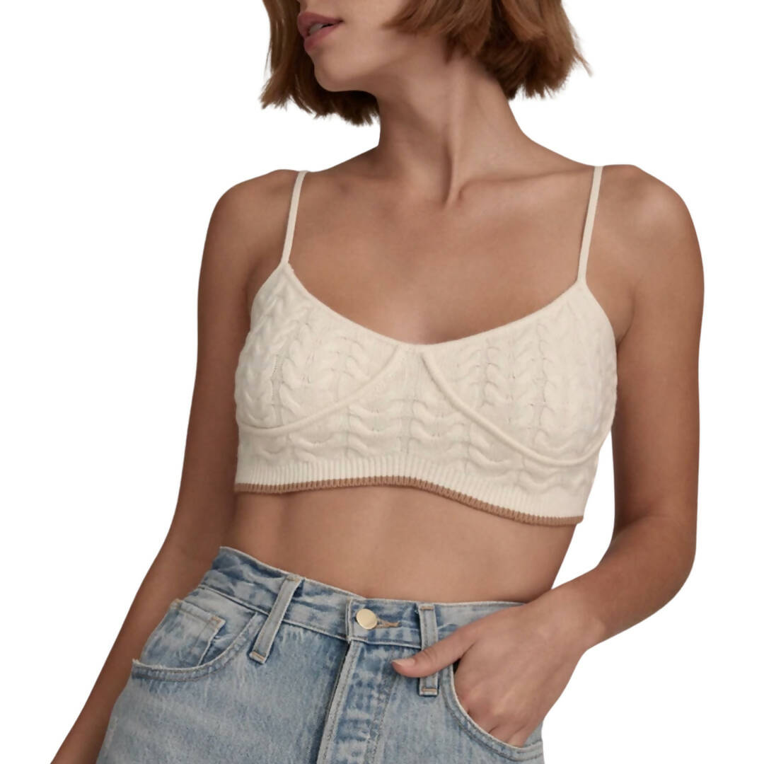 Favorite Daughter Cable Knit Lauren Bra