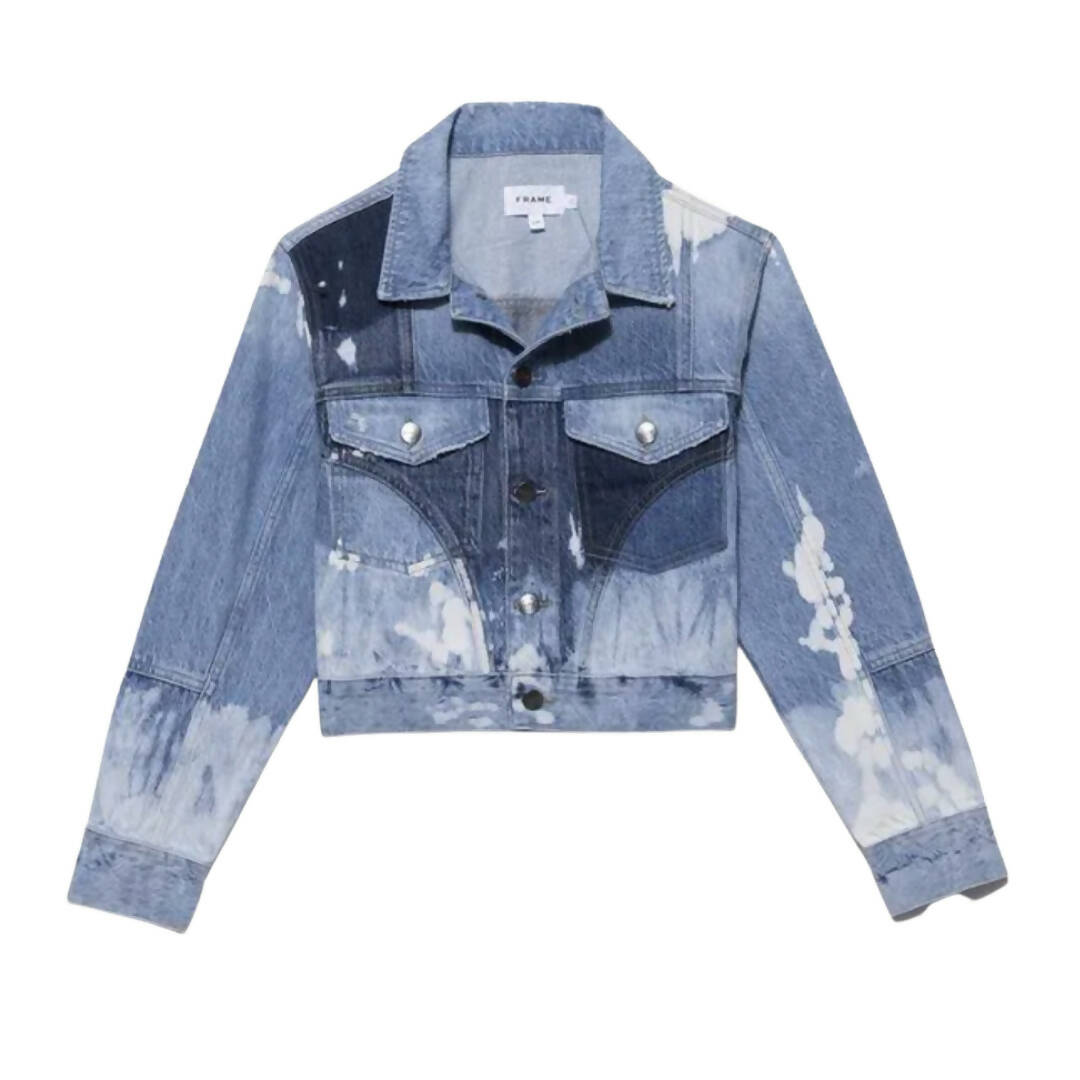 Frame Cropped Fresco Denim Jacket