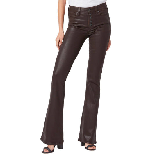 Paige Lou Lou Waxed Denim Flare Pants