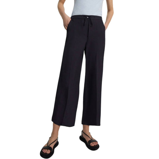 Theory Washed Twill Wide Crop Pant