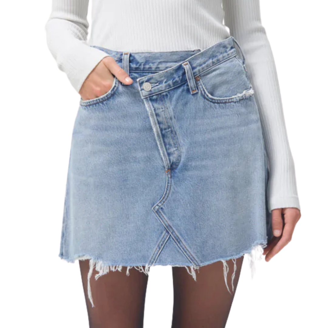 Agolde Denim Cross Skirt