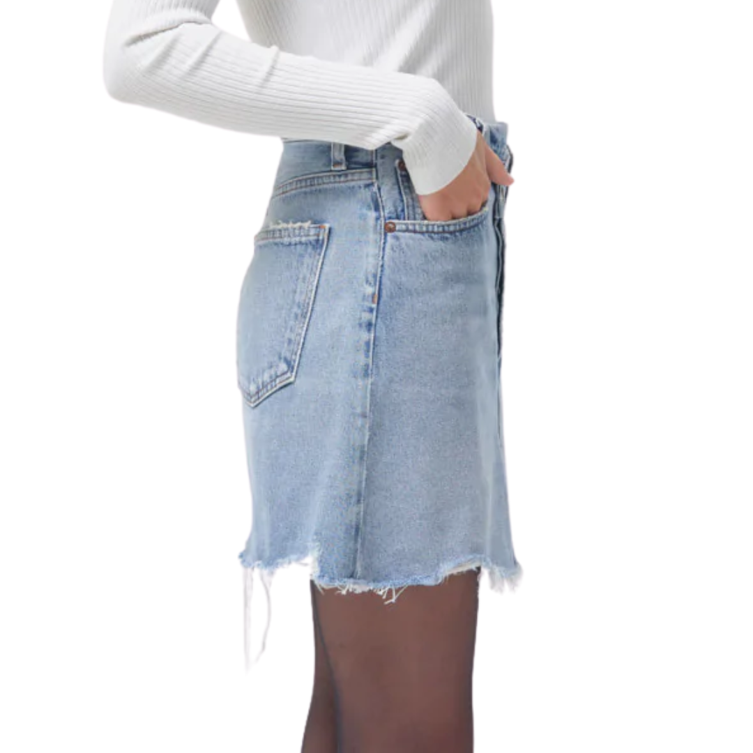 Agolde Denim Cross Skirt