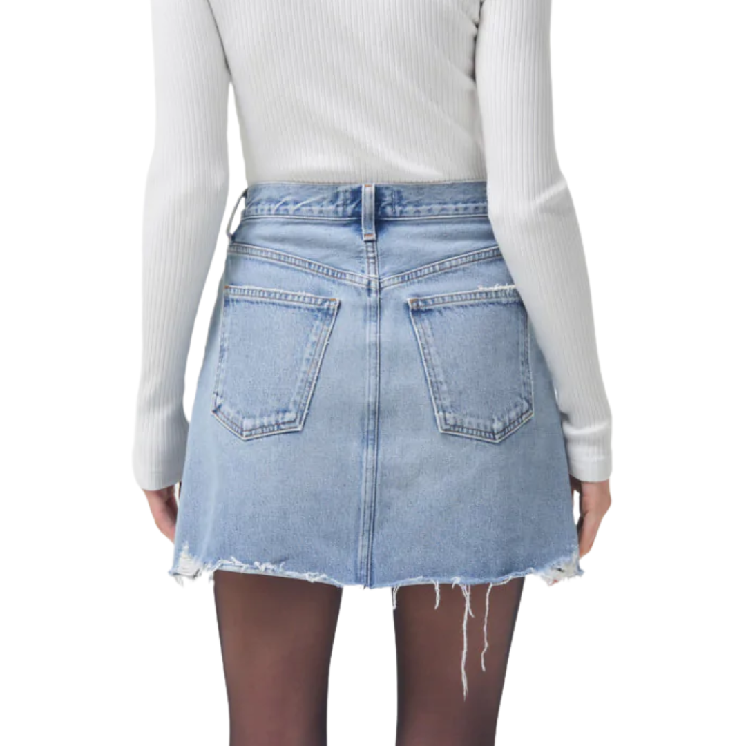 Agolde Denim Cross Skirt