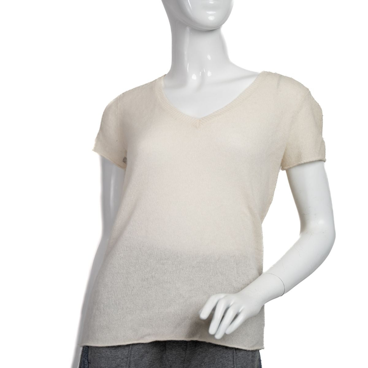 ATM Vee Neck Short Sleeve Sweater