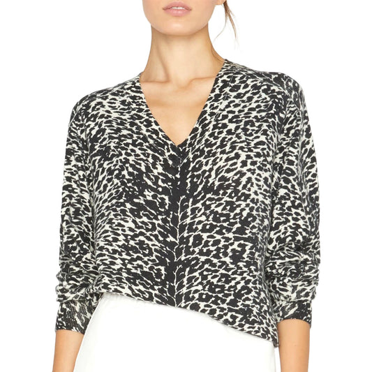 Brochu Walker Moni Printed Vee Neck Sweater