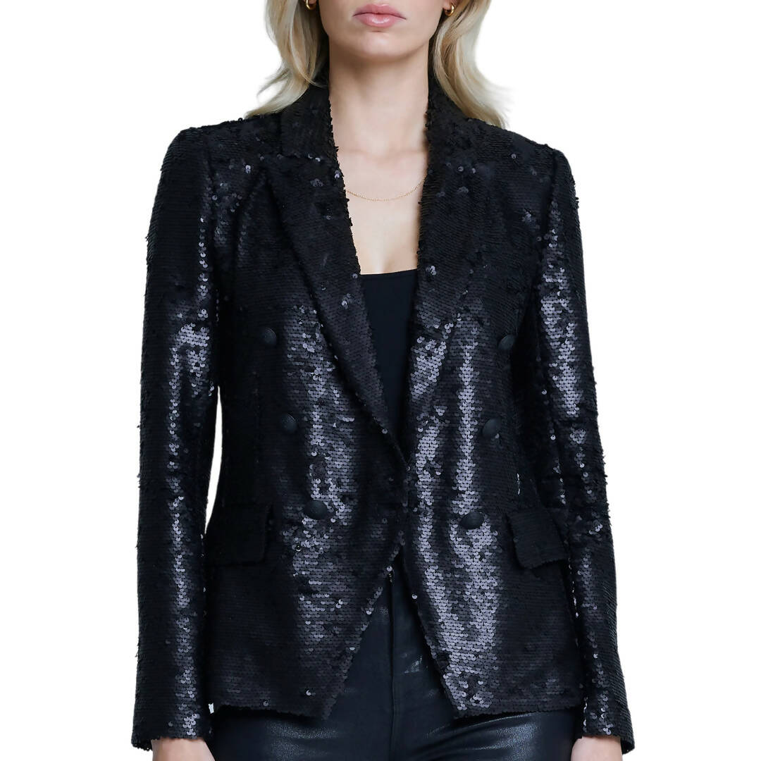 L'Agence Kenzie Sequin Blazer