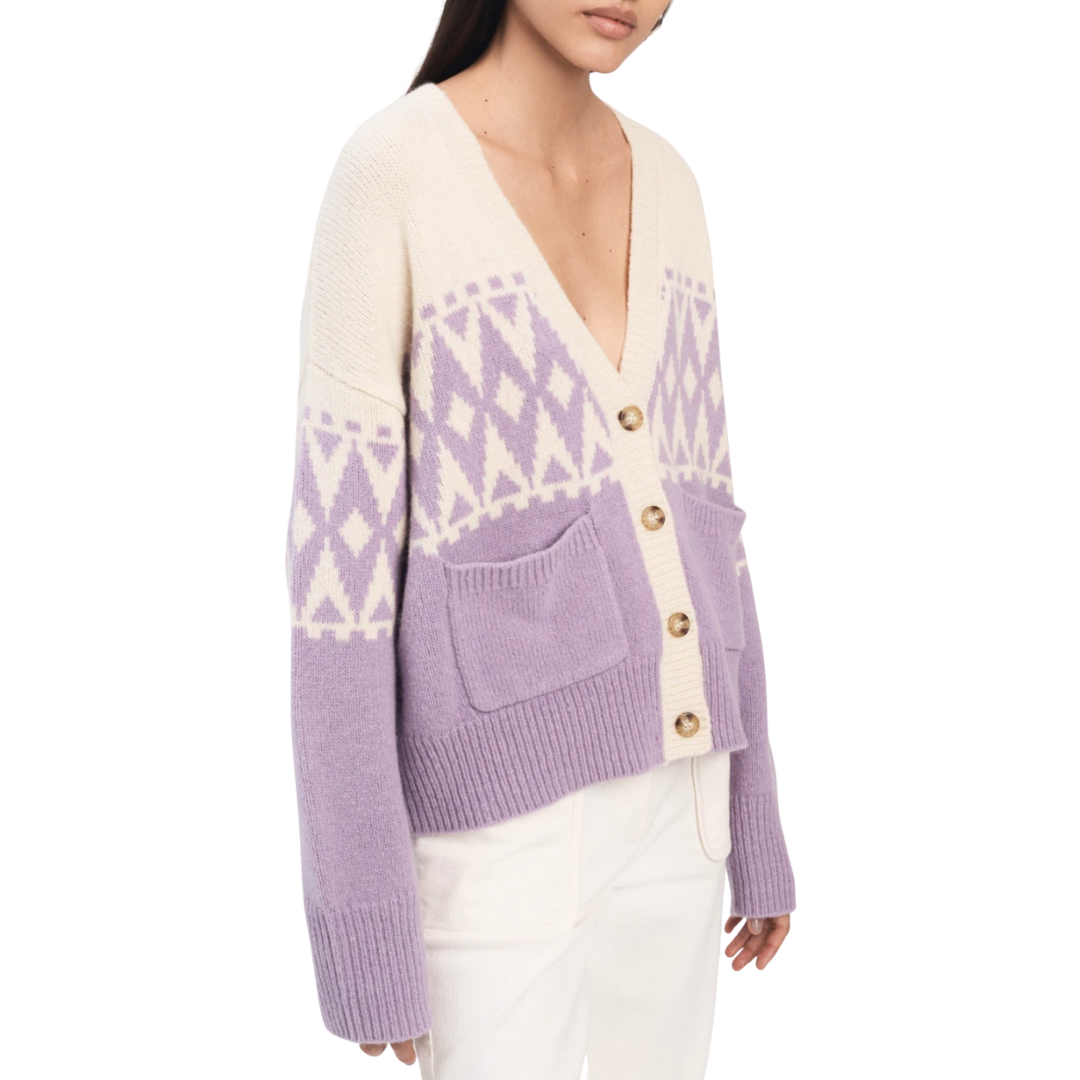 Derek Lam 10 Crosby Bonnie Fair Isle Cardigan