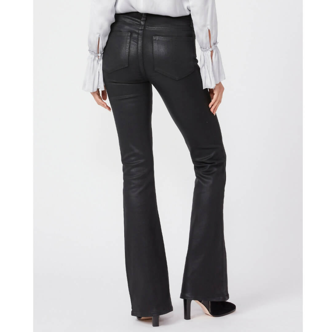 Paige Lou Lou Waxed Denim Flare Pants