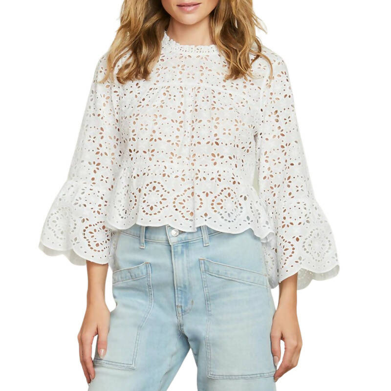 Veronica Beard Emmalyn Eyelet Blouse