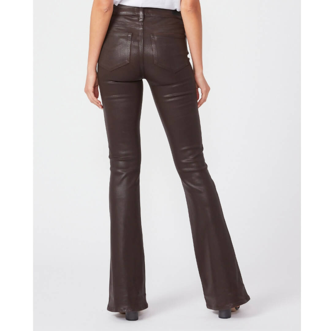 Paige Lou Lou Waxed Denim Flare Pants