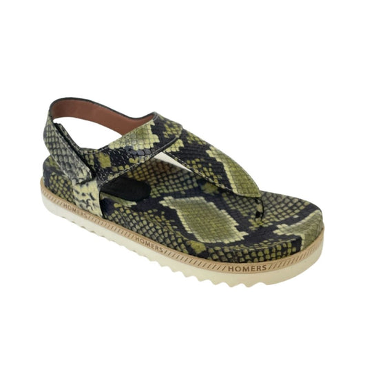 Homers Green Python Sandal