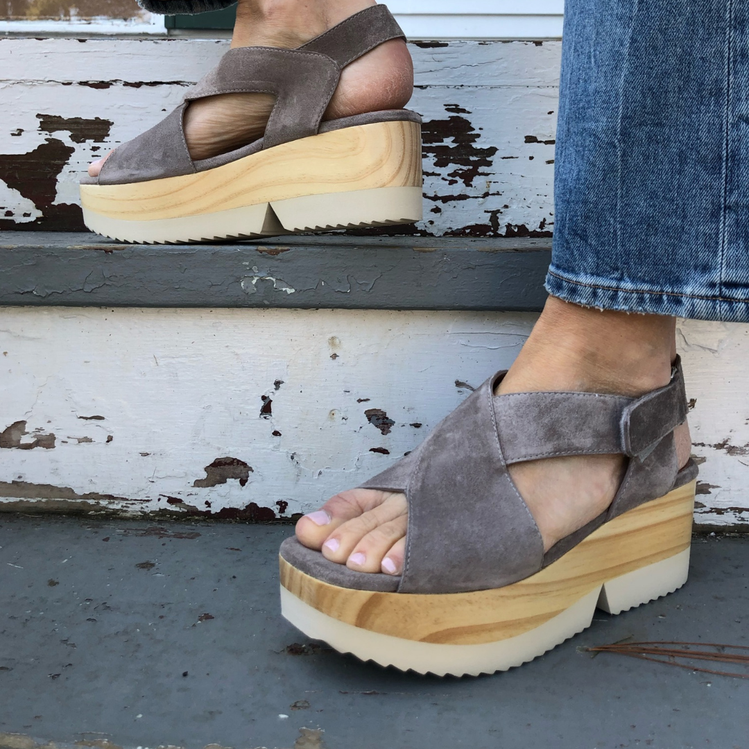 Homers Suede Platform Sandals