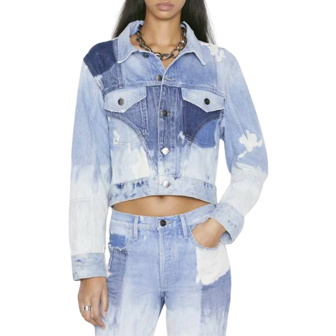 Frame Cropped Fresco Denim Jacket