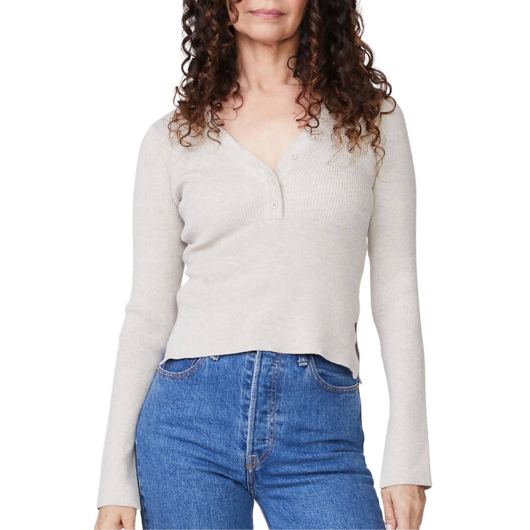 Monrow Rib Henley Sweater