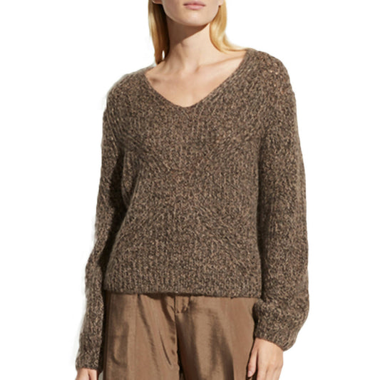 Vince Marled Cashmere Donegal Turtleneck Sweater