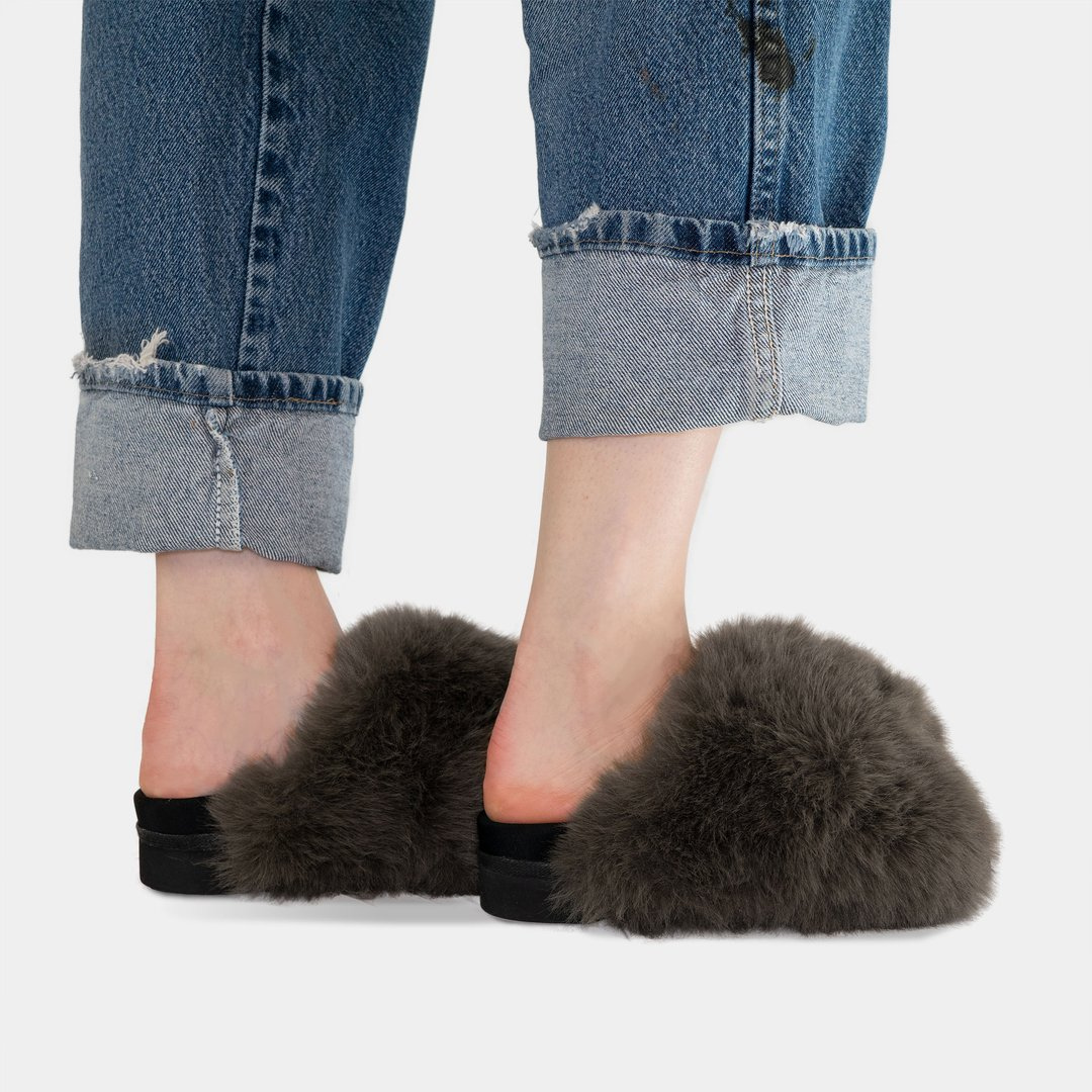 R0am Cloud Faux Fur Slippers