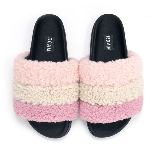 R0am Faux Shearling Fuzzy Slippers