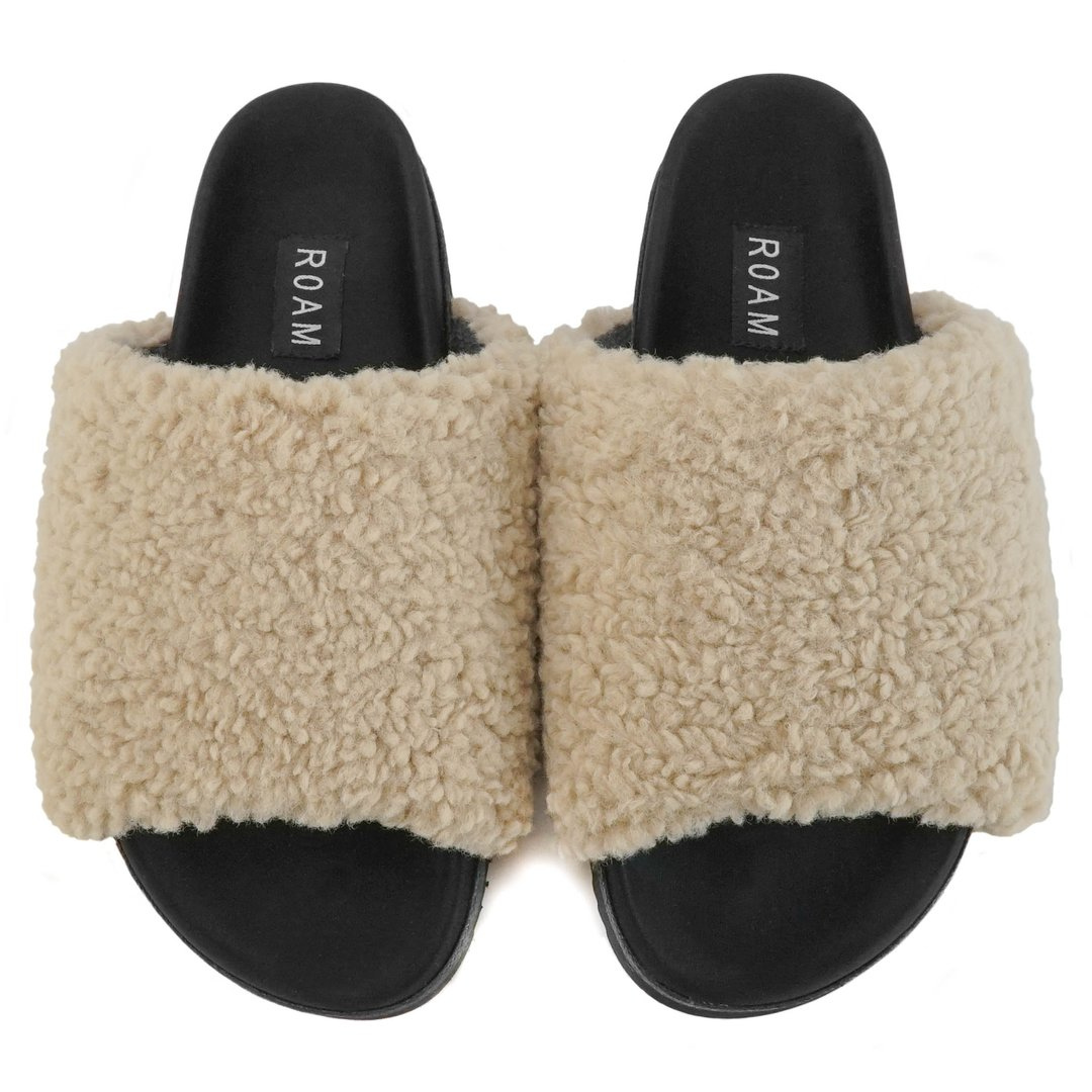 R0am Faux Shearling Fuzzy Slippers