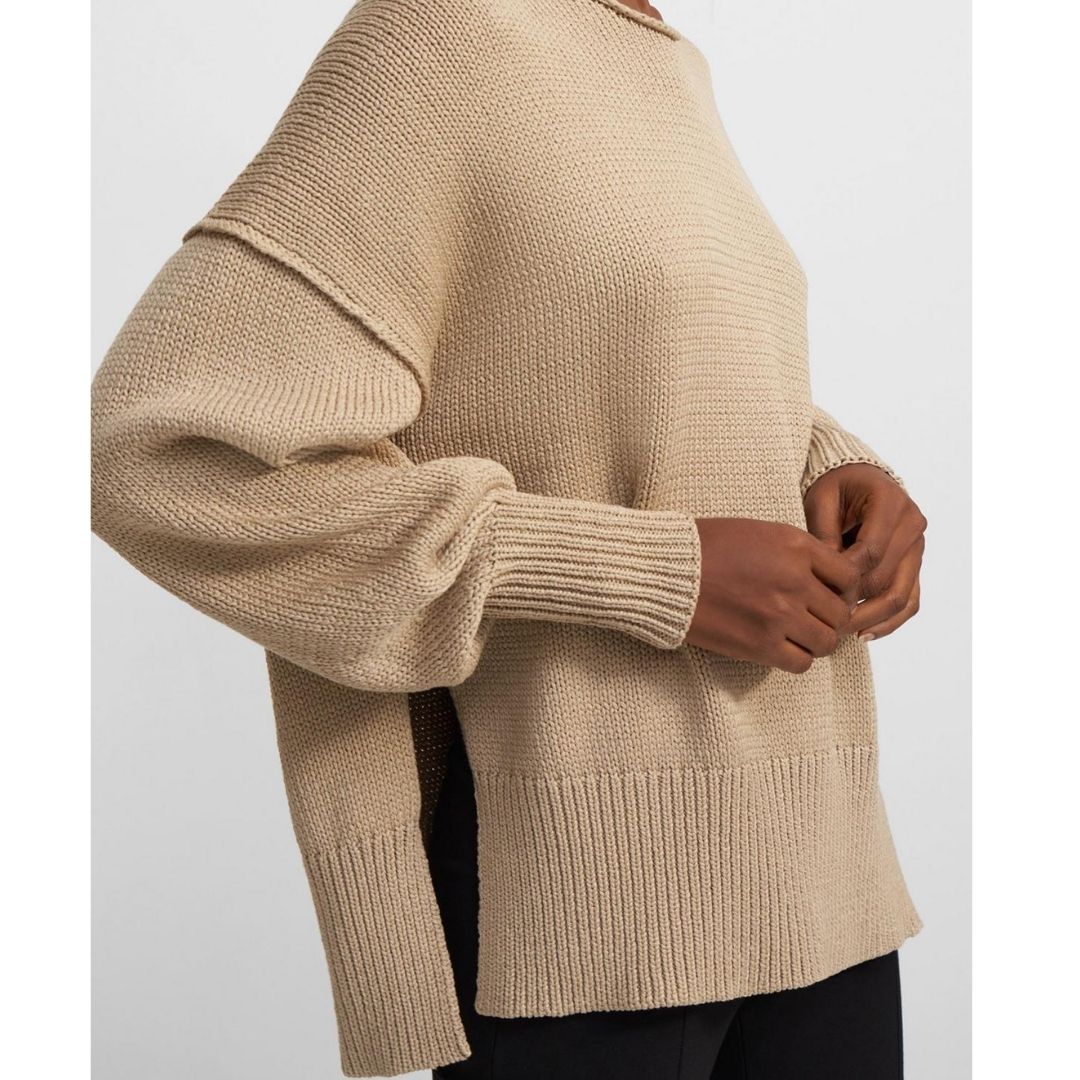 Theory Chainette Cotton Pullover Sweater