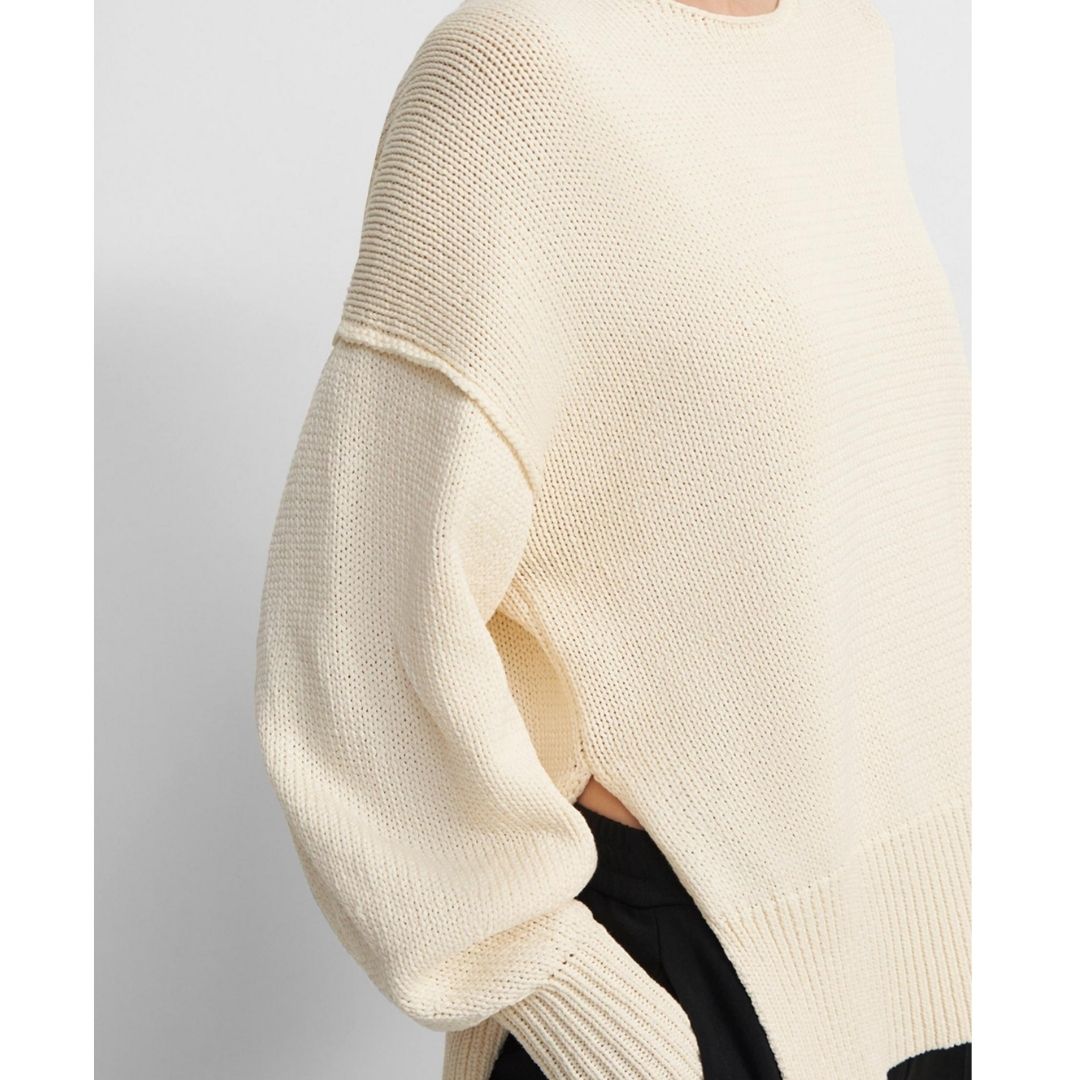 Theory Chainette Cotton Pullover Sweater