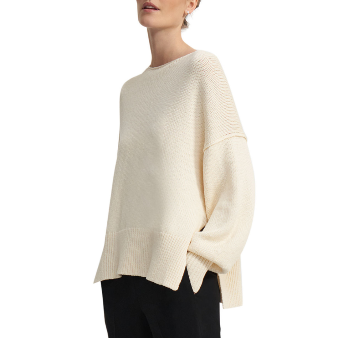 Theory Chainette Cotton Pullover Sweater