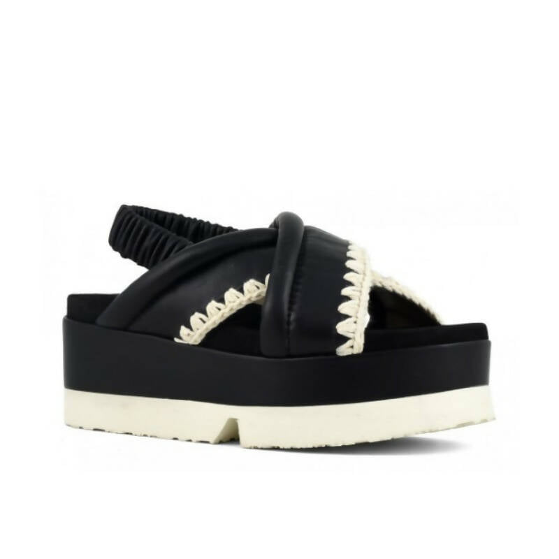 Mou Japanese Criss Cross Platform Sandal