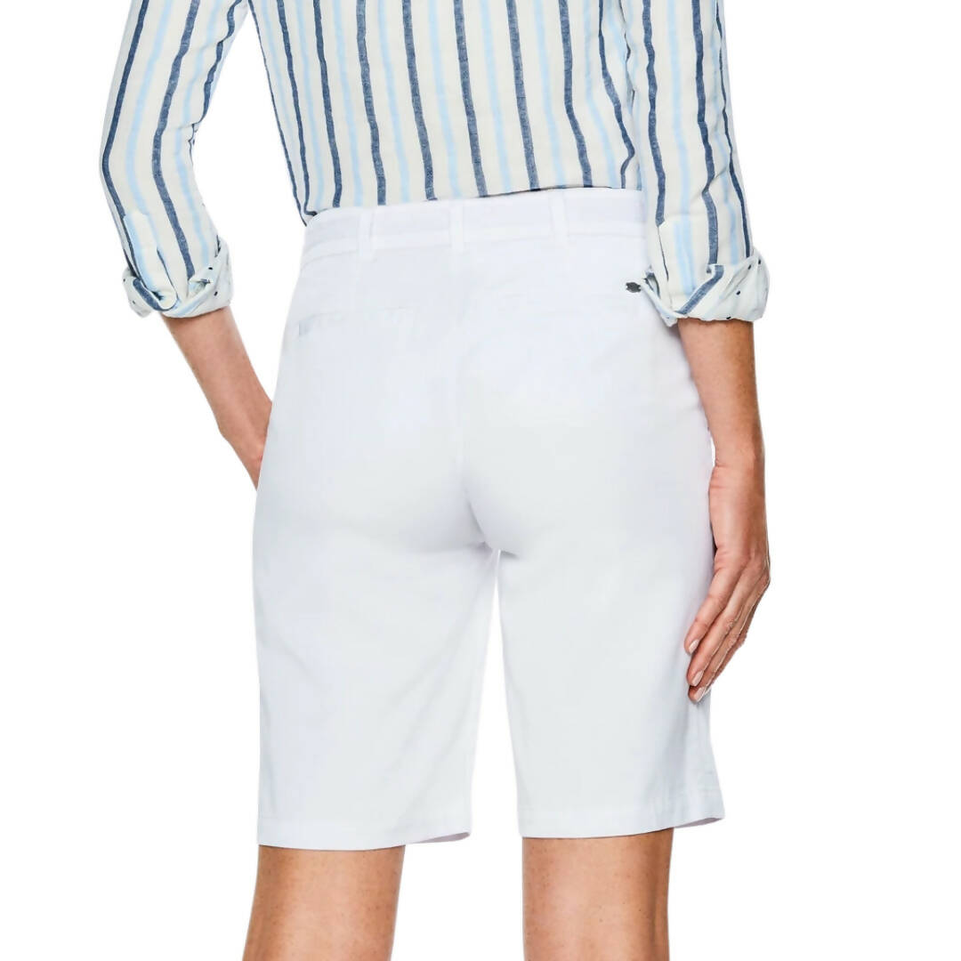 Ecru Nash Slim Bermuda Shorts